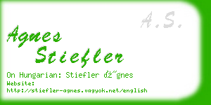 agnes stiefler business card